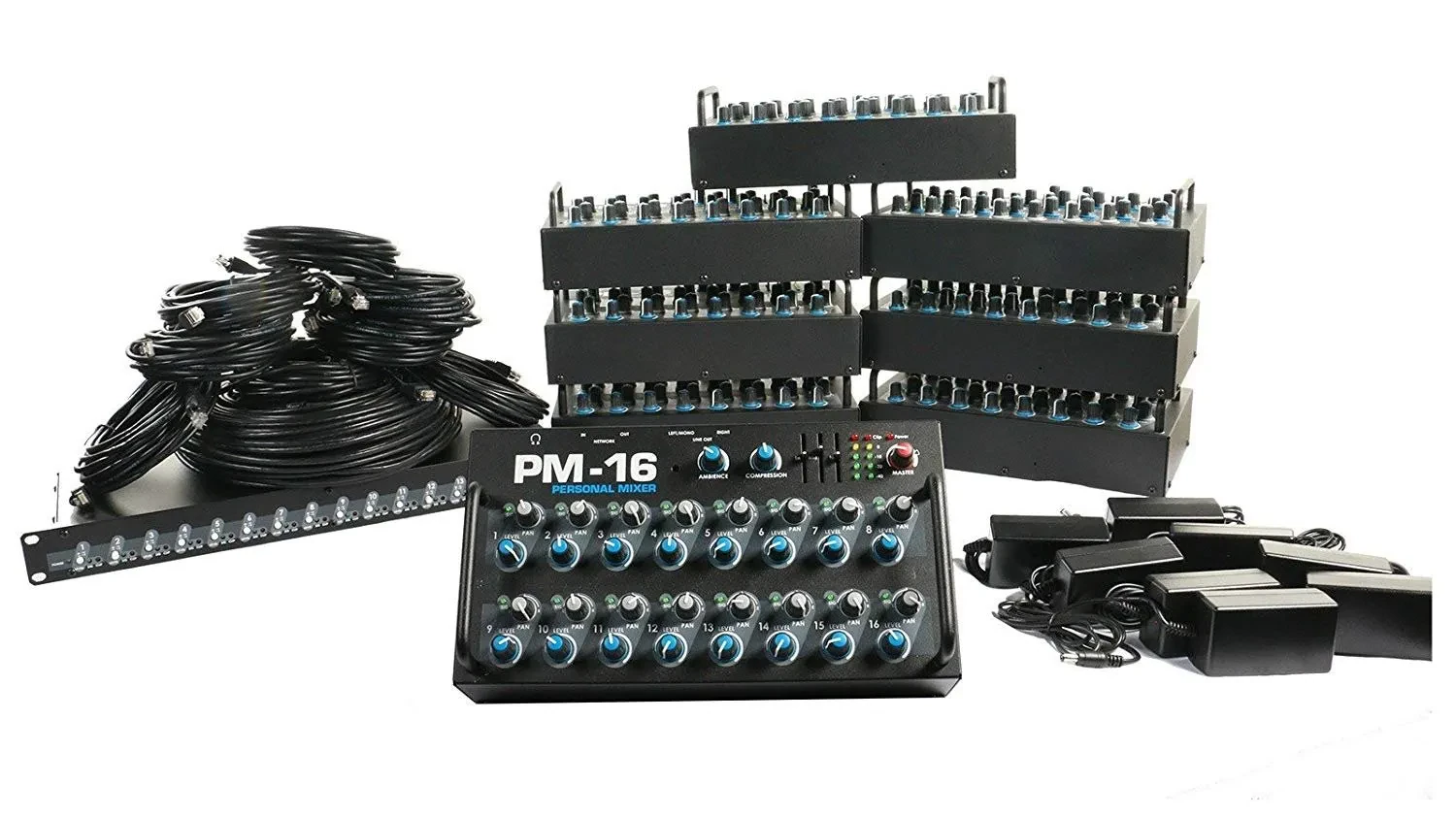Elite Core PM-16-CORE-8 Complete Personal Mixer 8 Pack with 8 PM-16, 1 IM-16,...