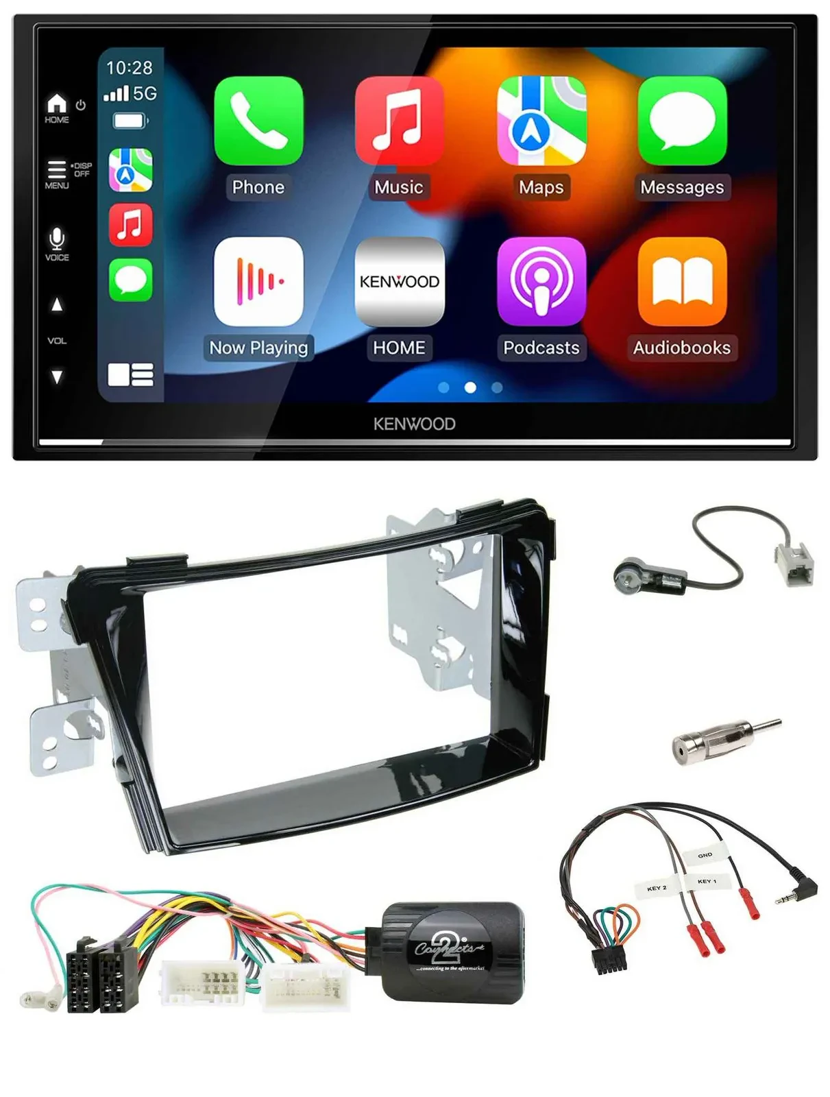 Kenwood DAB USB Bluetooth 2DIN Lenkrad Autoradio für Hyundai i40 ab 2011 VF Klav