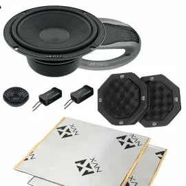 Hertz CK 165L 6.5" Component Speaker with NVX Speaker Baffles & Sound Deadening
