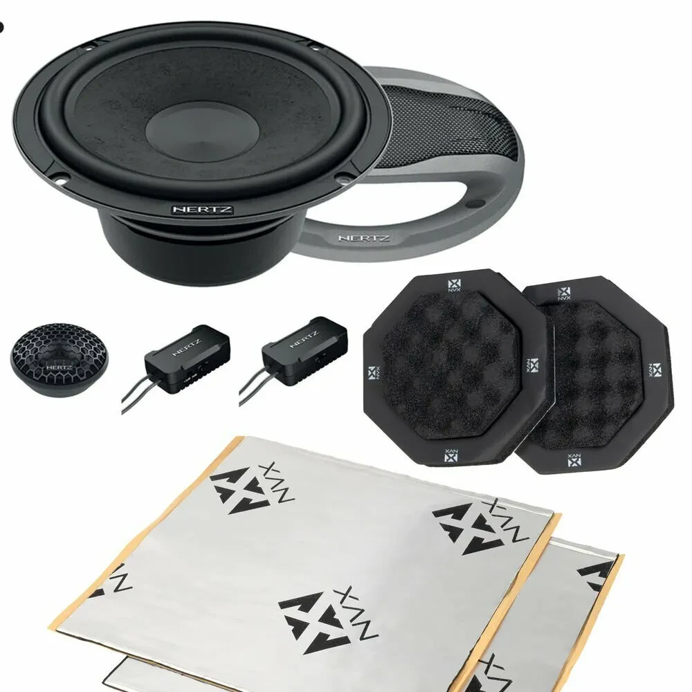 Hertz CK 165L 6.5" Component Speaker with NVX Speaker Baffles & Sound Deadening