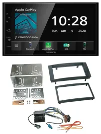 Kenwood Bluetooth MP3 DAB USB 2DIN Autoradio für VW Touareg T5 Caravelle Multiva
