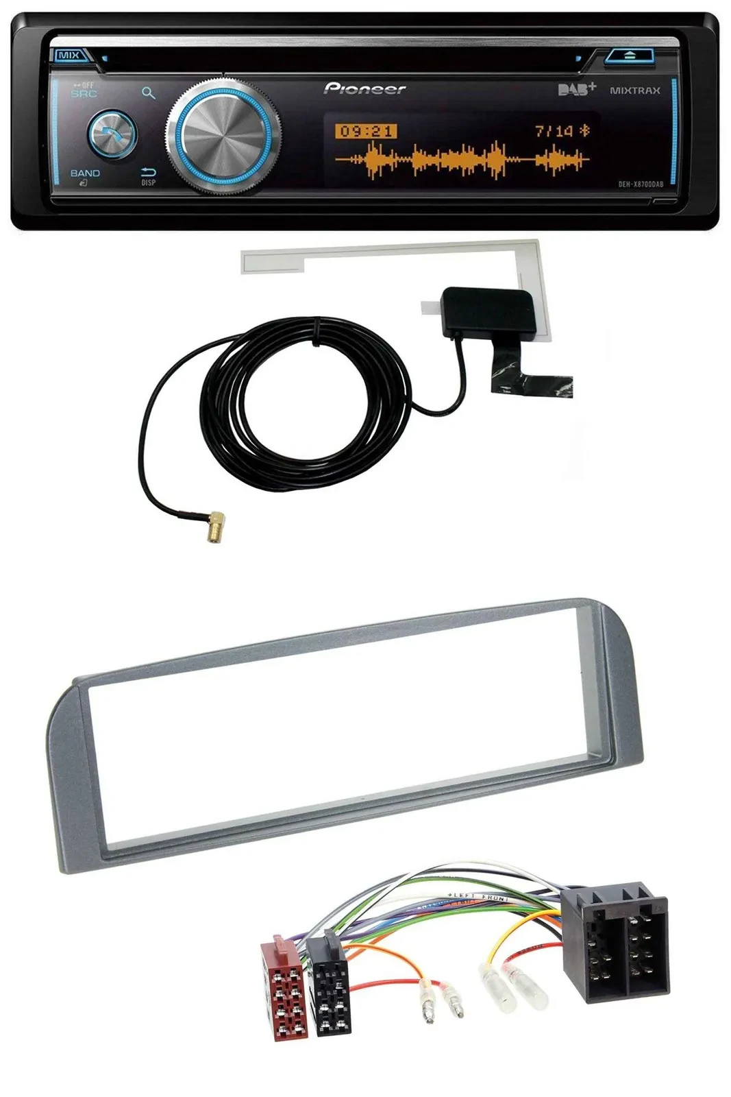 Автомагнитола для Alfa Romeo 147, GT Pioneer Bluetooth, DAB, MP3, USB, CD, цвет антрацит