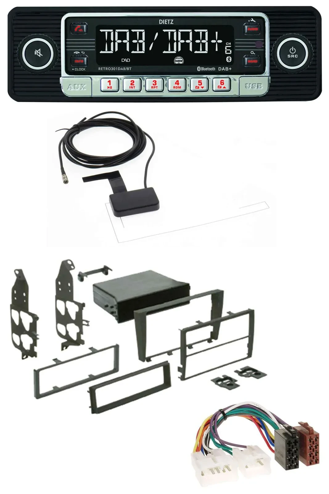 Dietz DAB Bluetooth USB MP3 Autoradio für Lexus IS 300 (XE1, 2001-2005)