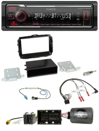 Автомагнитола для Alfa Romeo Giulietta 2013–2021 Kenwood Bluetooth, USB, DAB, поддержка управления с руля, чёрный (piano black)