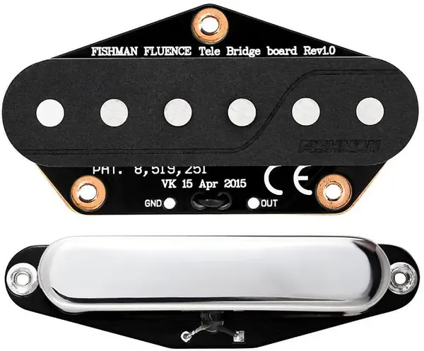 Комплект звукоснимателей для электрогитары Fishman Fluence Signature Series Greg Koch Gristle-Tone Telecaster Chrome Black