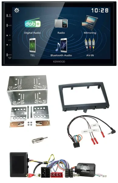 Kenwood 2DIN Bluetooth Lenkrad USB DAB Autoradio für Porsche Boxster 911 Cayman