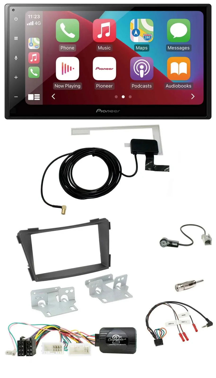 Pioneer USB Bluetooth DAB Lenkrad 2DIN Autoradio für Hyundai i40 VF ab 2011 schw