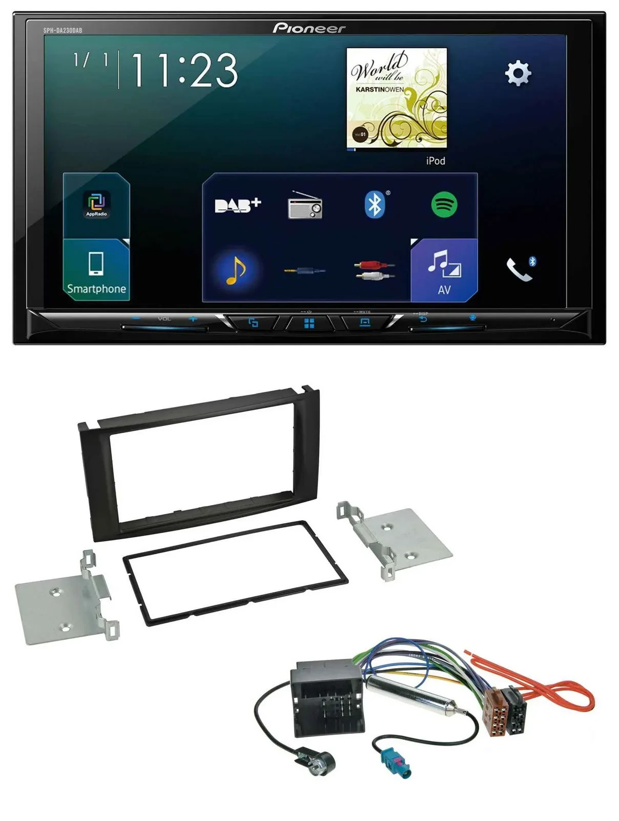 Pioneer MP3 Bluetooth USB 2DIN DAB Autoradio für VW T5 Multivan Caravelle Touare