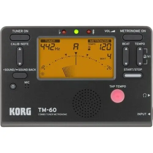 Тюнер компактный Korg TM-60 BK