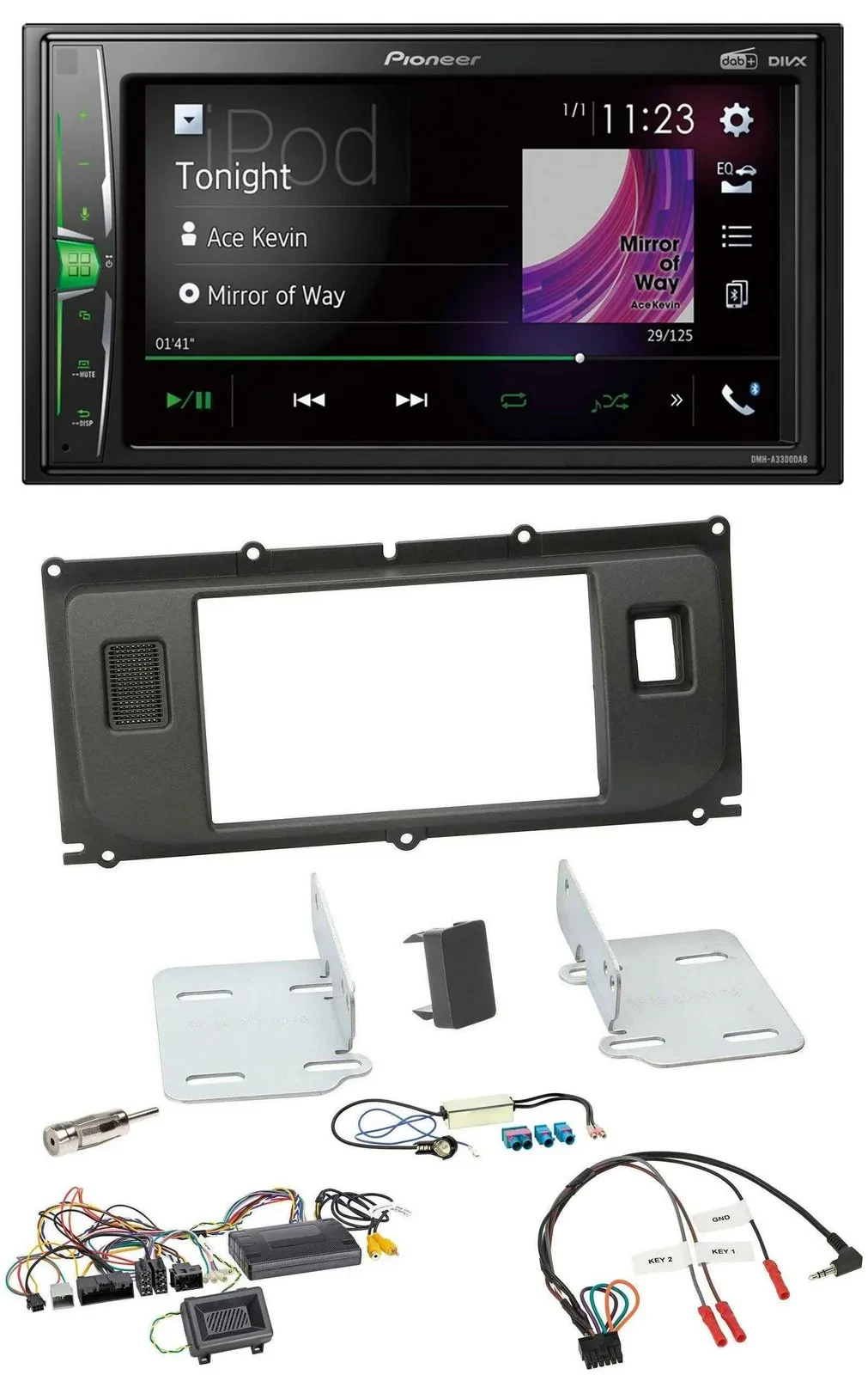 Автомагнитола для Land Rover Evoque Pioneer 2-DIN, DAB, USB, Bluetooth