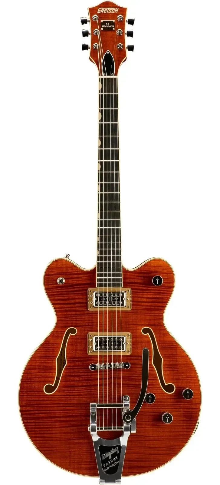 Электрогитара полуакустическая Gretsch G6609TFM Players Edition Broadkaster Center Block Bigsby Bourbon Stain с кейсом
