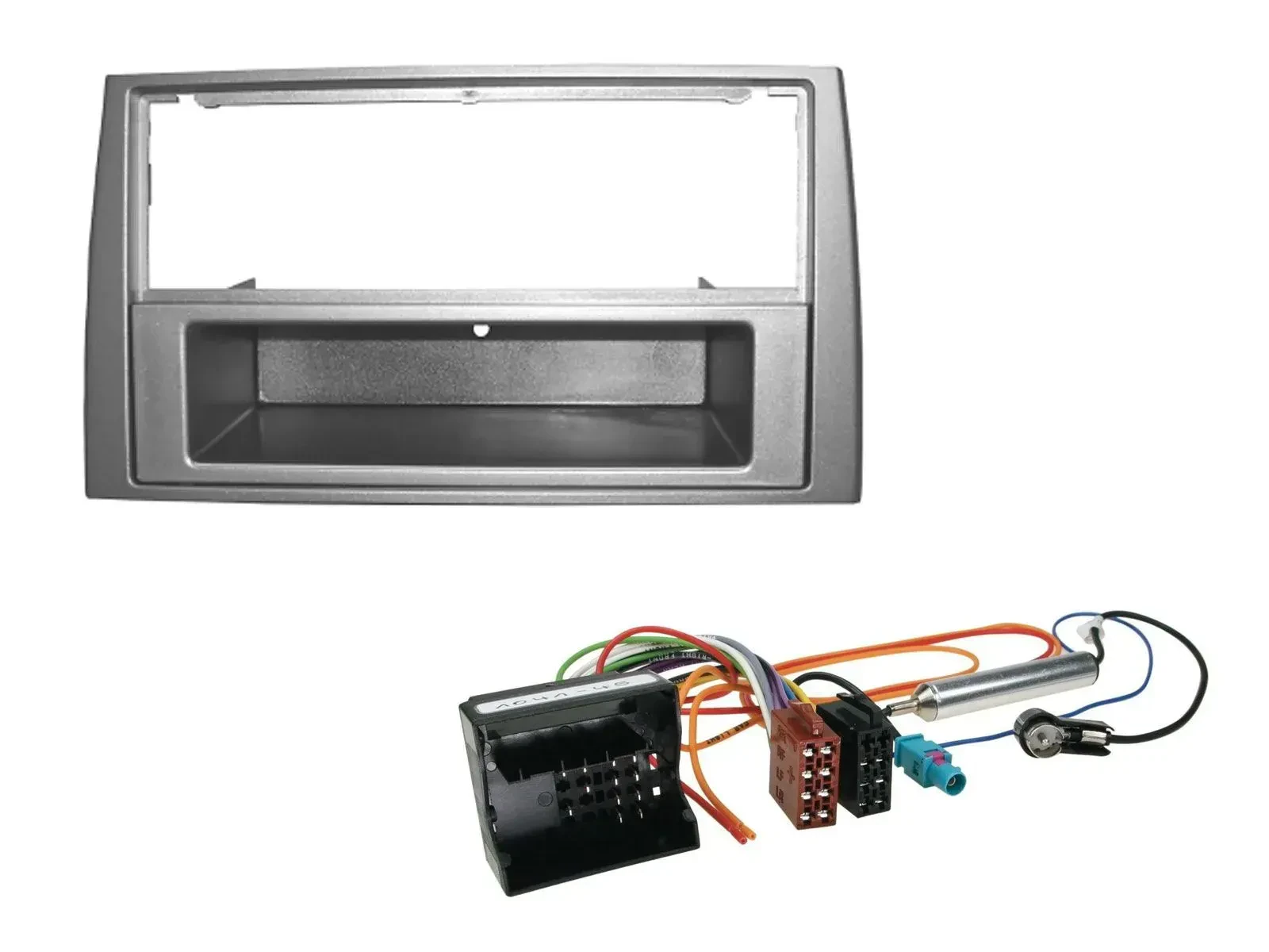 Einbauset DIN Autoradio für Peugeot 308 07-09 dunkelsilber