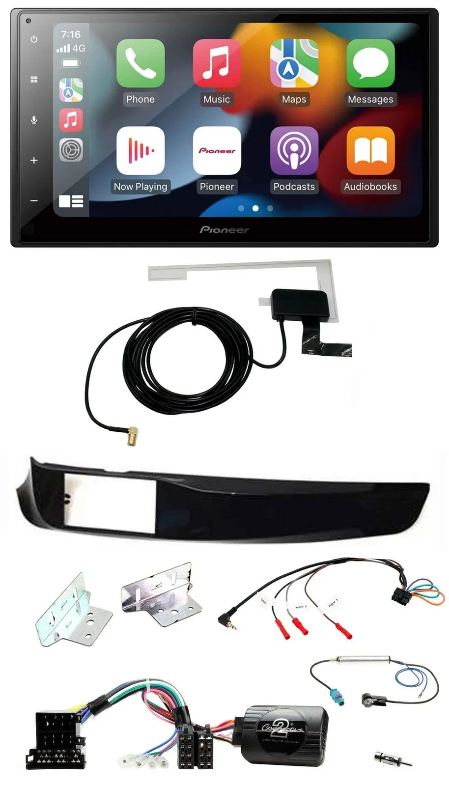 Pioneer Lenkrad USB Bluetooth DAB 2DIN Autoradio für Alfa Giulietta 940 10-14 sc