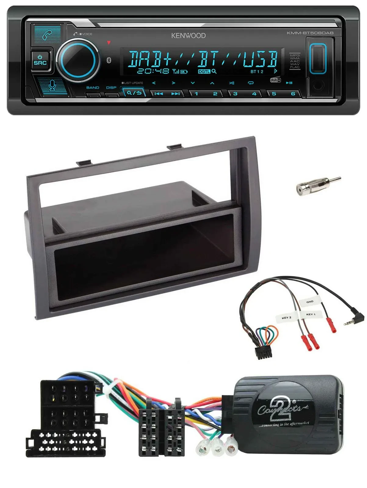 Kenwood Bluetooth Lenkrad DAB USB Autoradio für Citroen Jumper 2008-2011