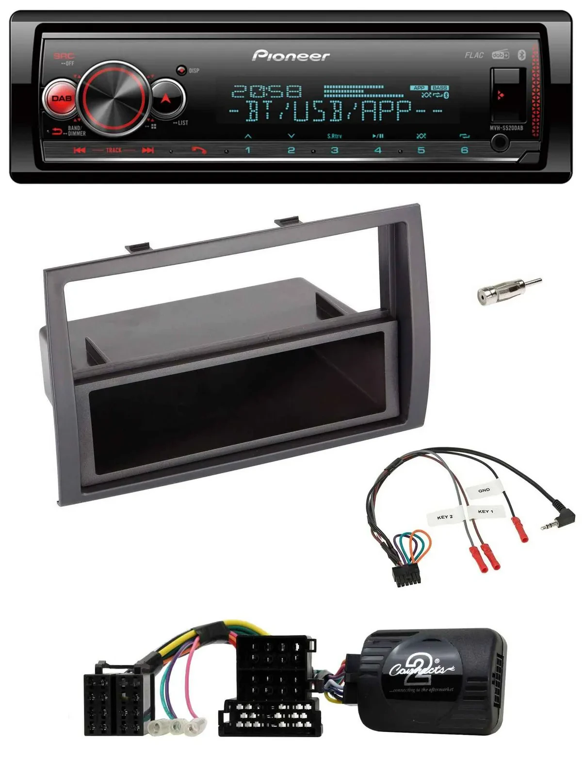 Автомагнитола Pioneer Bluetooth USB DAB для Citroen Jumper/Peugeot Boxer (с 2006), совместима с кнопками на руле