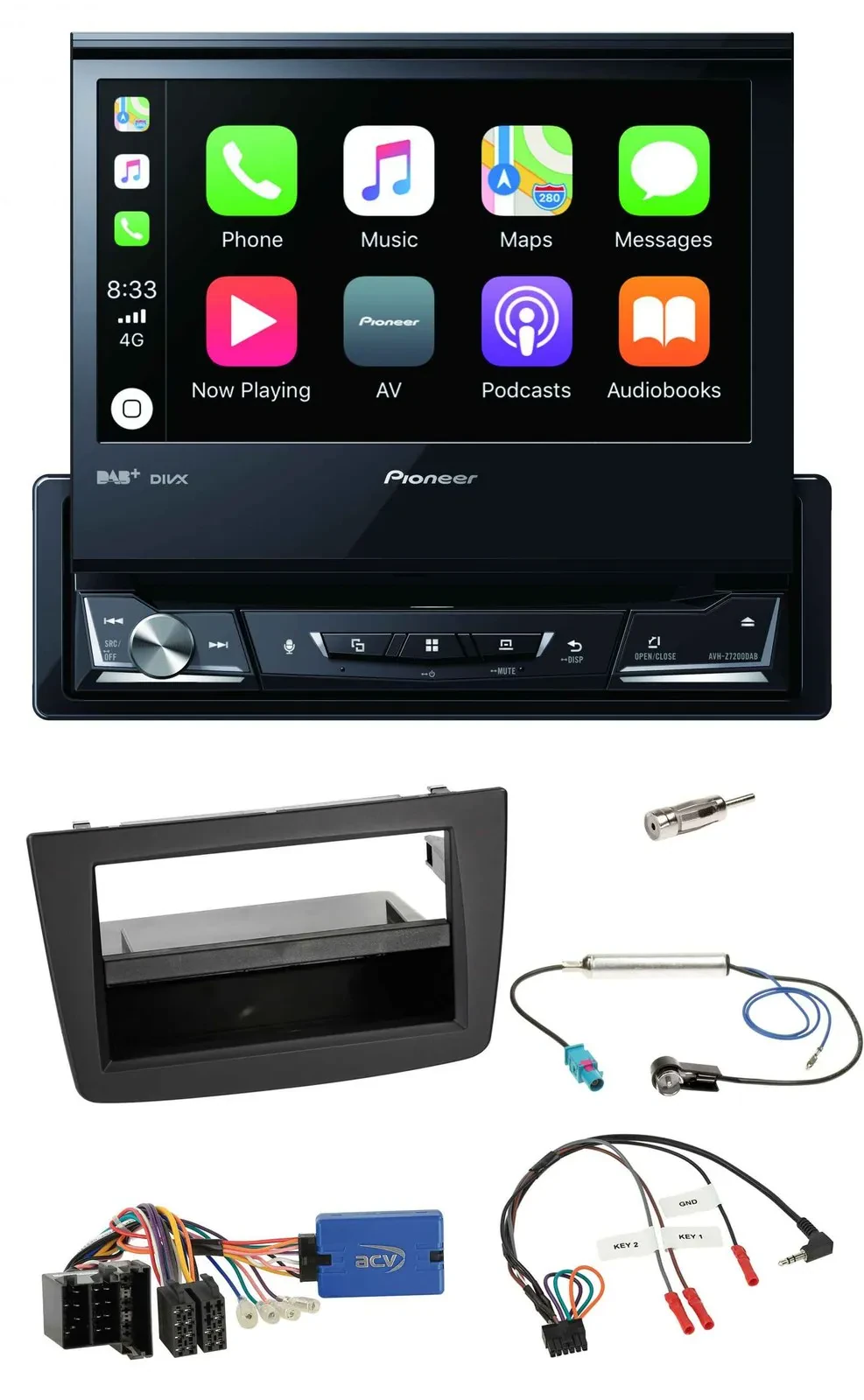 Pioneer DVD Bluetooth DAB USB Lenkrad Autoradio für Alfa Romeo Mito 13-18 955 IS