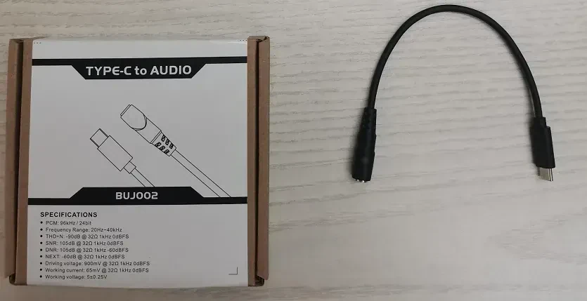 BUJ002(1.5m) Кабель акустический Type-C-3.5мм female, 1.5м, Soundking