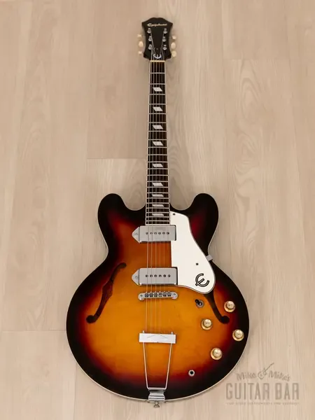 Электрогитара полуакустическая Epiphone Casino P90 Sunburst w/case Korea 1998