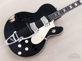 1960s Silvertone 1446 Chris Isaak Vintage Guitar by Harmony USA w/ Bigsby & Case