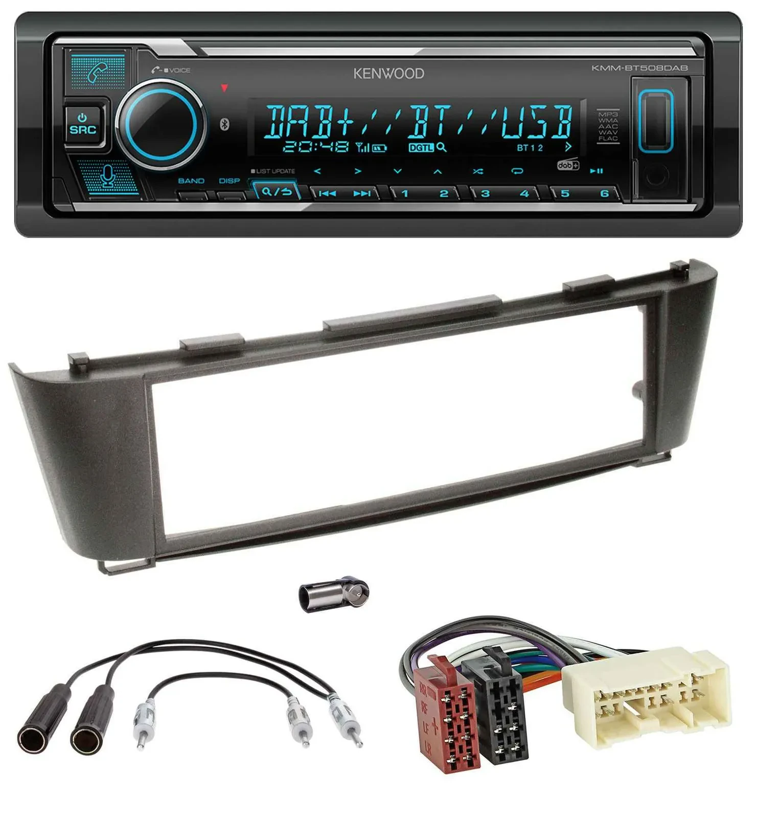 Kenwood Bluetooth MP3 DAB USB Autoradio für Nissan Almera (ab 2003)