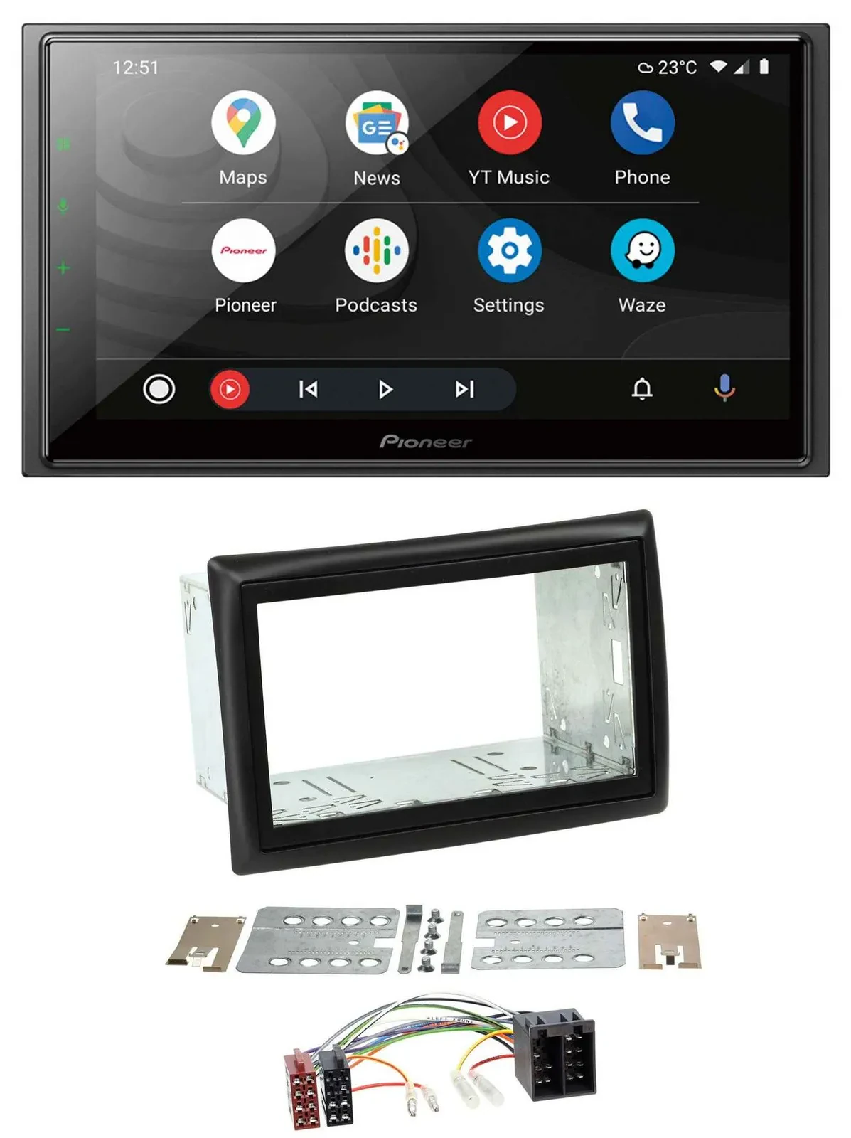 Автомагнитола Pioneer 2-DIN, DAB, Bluetooth, USB, MP3 для Renault Megane 2002–2008