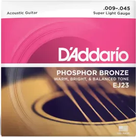 Струны для электрогитары D'Addario EJ23 Phosphor Bronze Super Light 9-45