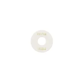 BOSTON Toggle Switch Plate, Unterlegscheibe LP-style, weiß, mit gold imprint