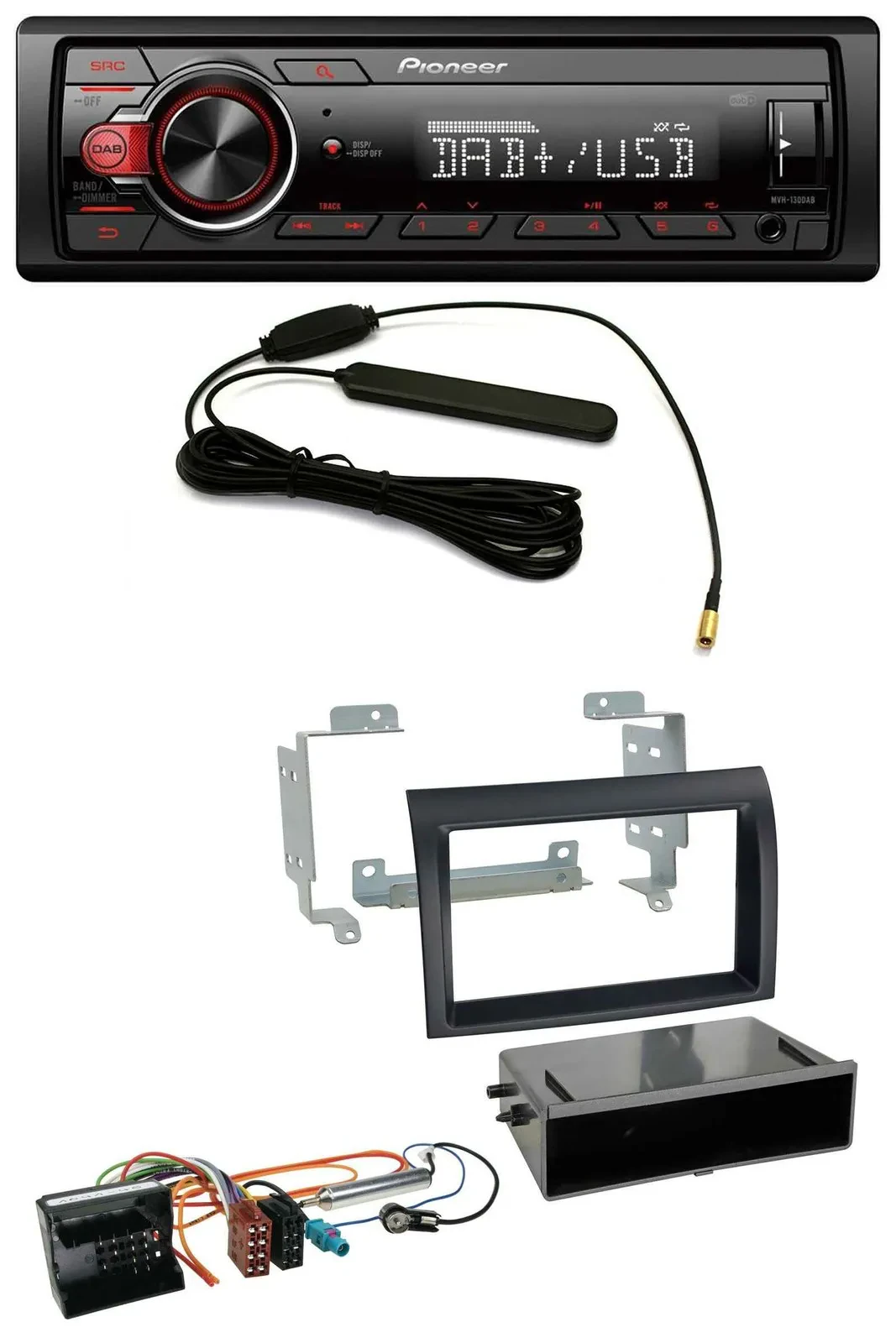 Автомагнитола Pioneer для Citroën Jumper (2006–2011) Quadlock, MP3, DAB, 1-DIN, USB, AUX, черная