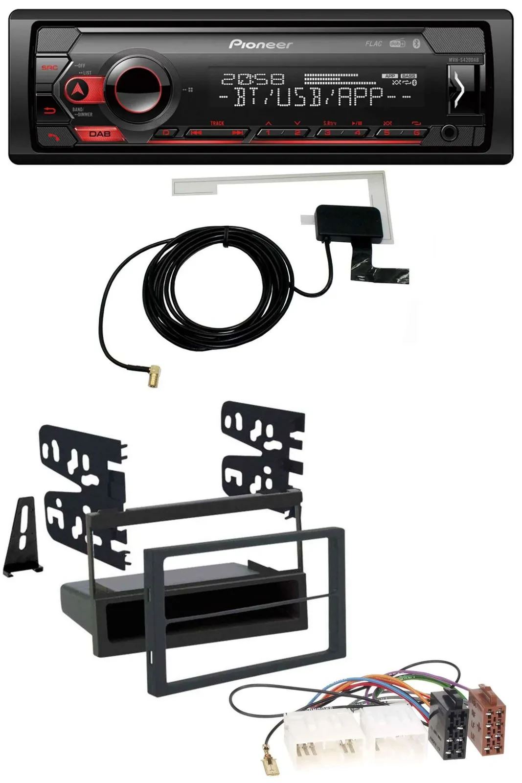 Pioneer DAB USB MP3 Bluetooth Autoradio für Mazda 626 (99-00) / MPV (96-99)