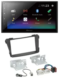 Автомагнитола Pioneer 2-DIN USB, Bluetooth, DAB, MP3 для Hyundai i40 (VF), черная