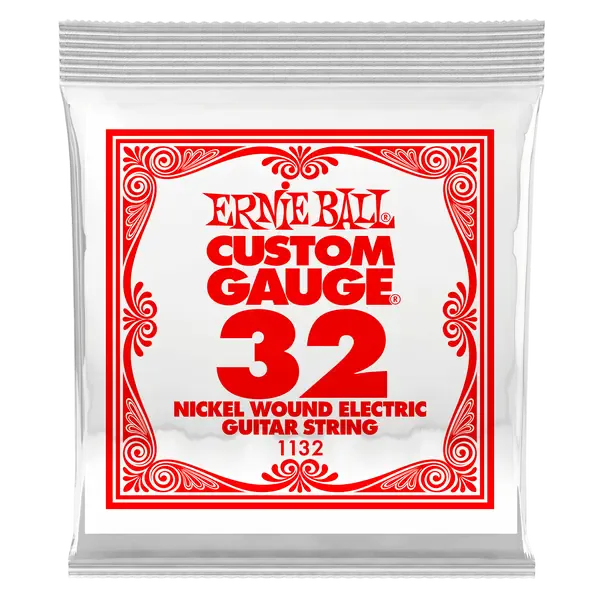 Струна для электрогитары Ernie Ball P01132 Custom gauge, сталь никелированная, калибр 32