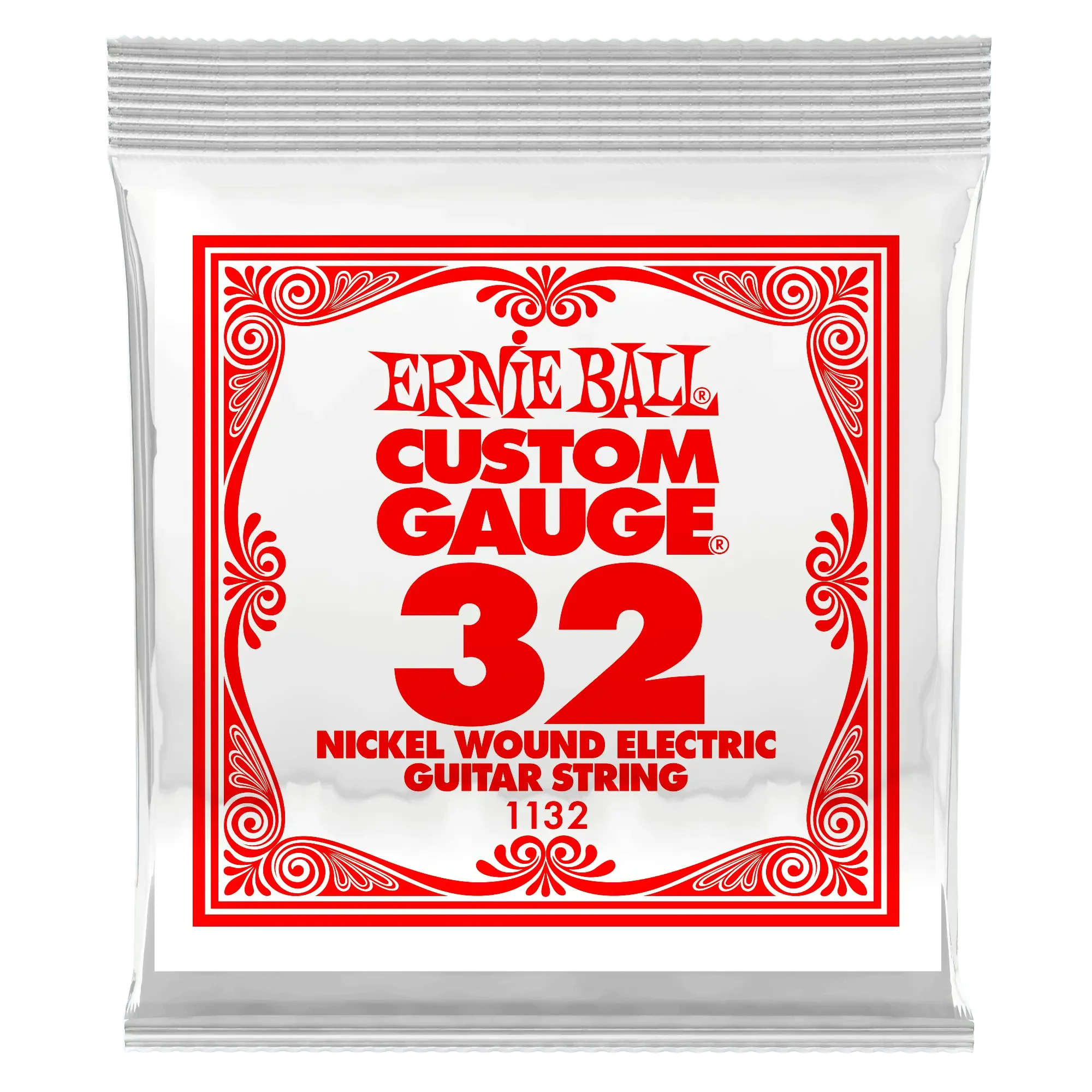 Струна для электрогитары Ernie Ball P01132 Custom gauge, сталь никелированная, калибр 32