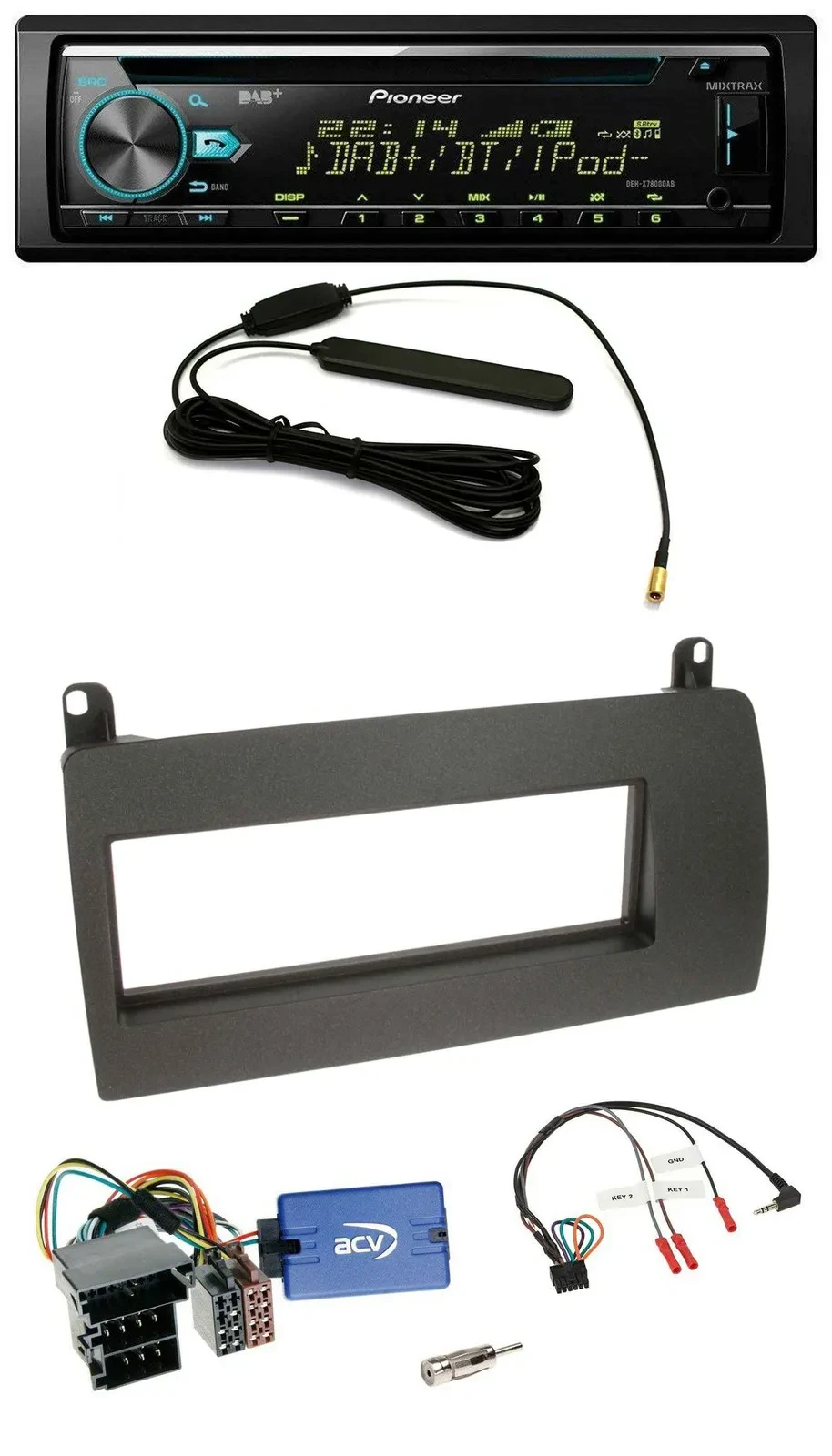 Pioneer CD MP3 Lenkrad DAB USB Autoradio für Rover 75 (2003-2005)