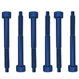 Genuine Floyd Rose FROSLSBLP Stainless Steel String Lock Screws, Blue, Set of 6