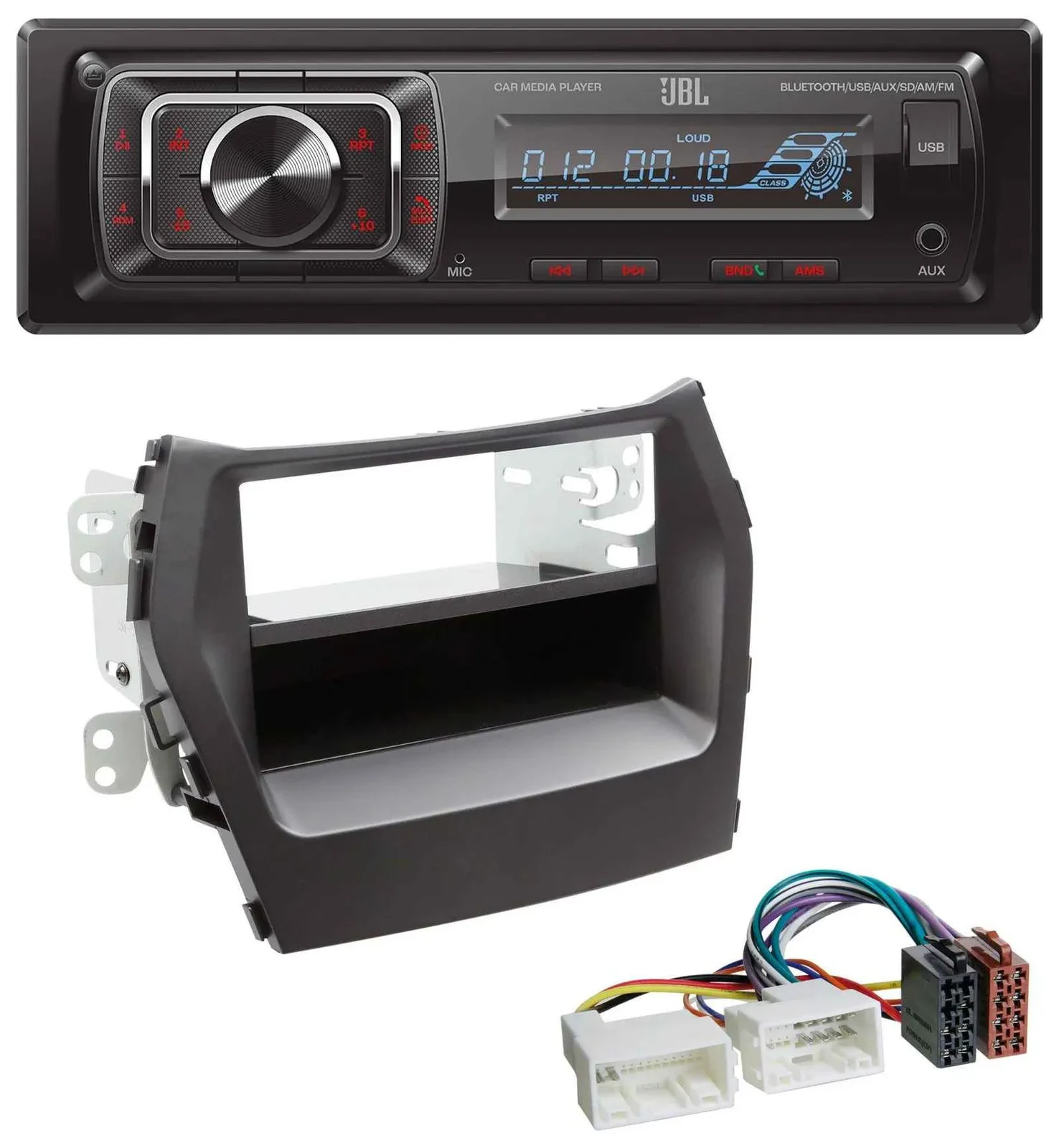 JBL SD AUX MP3 USB Bluetooth Autoradio für Hyundai Santa Fe (ab 2012)
