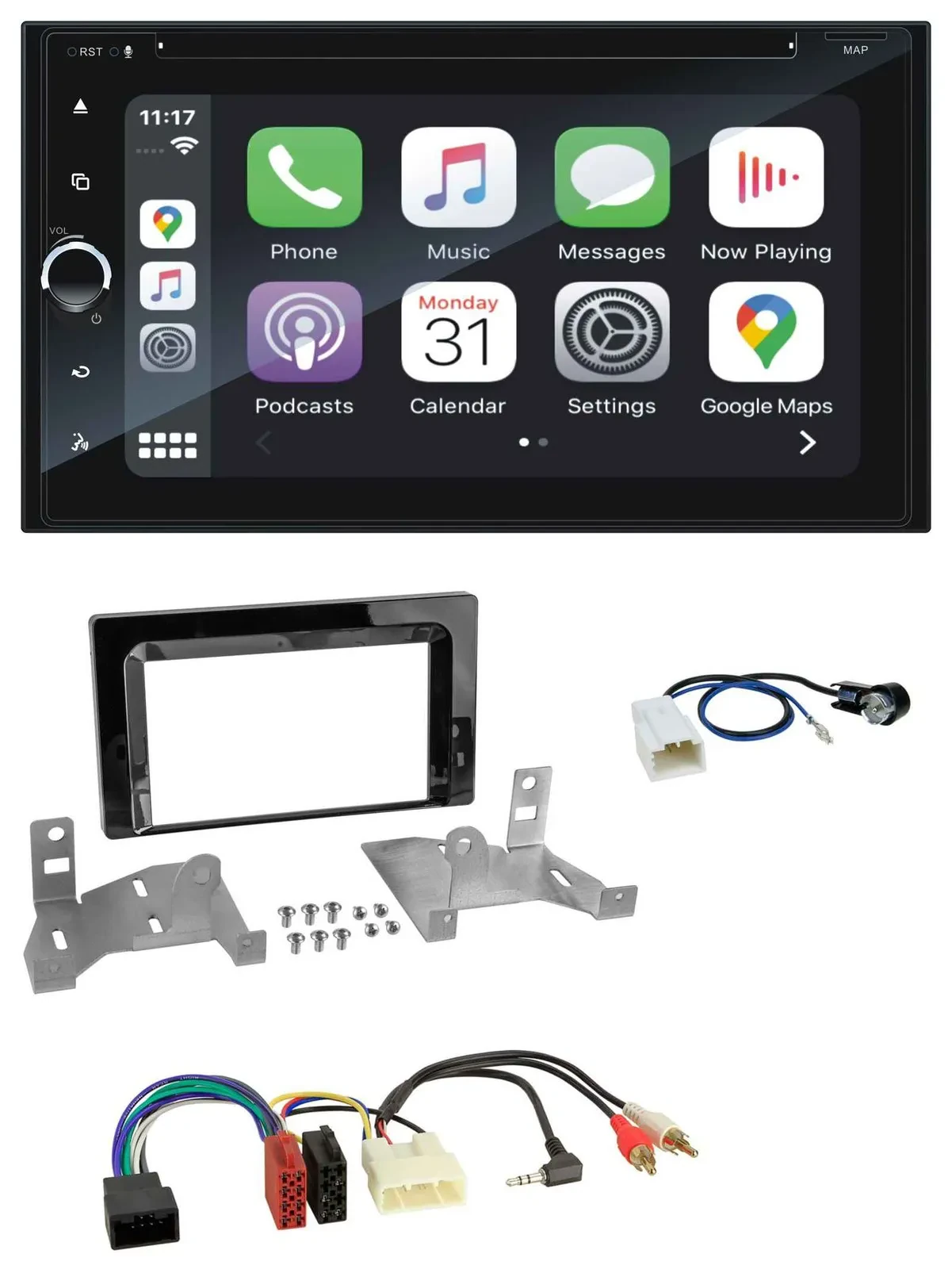 Blaupunkt 2DIN Bluetooth DAB USB DVD MP3 Autoradio für Toyota Aygo AB7 ab 2022 k