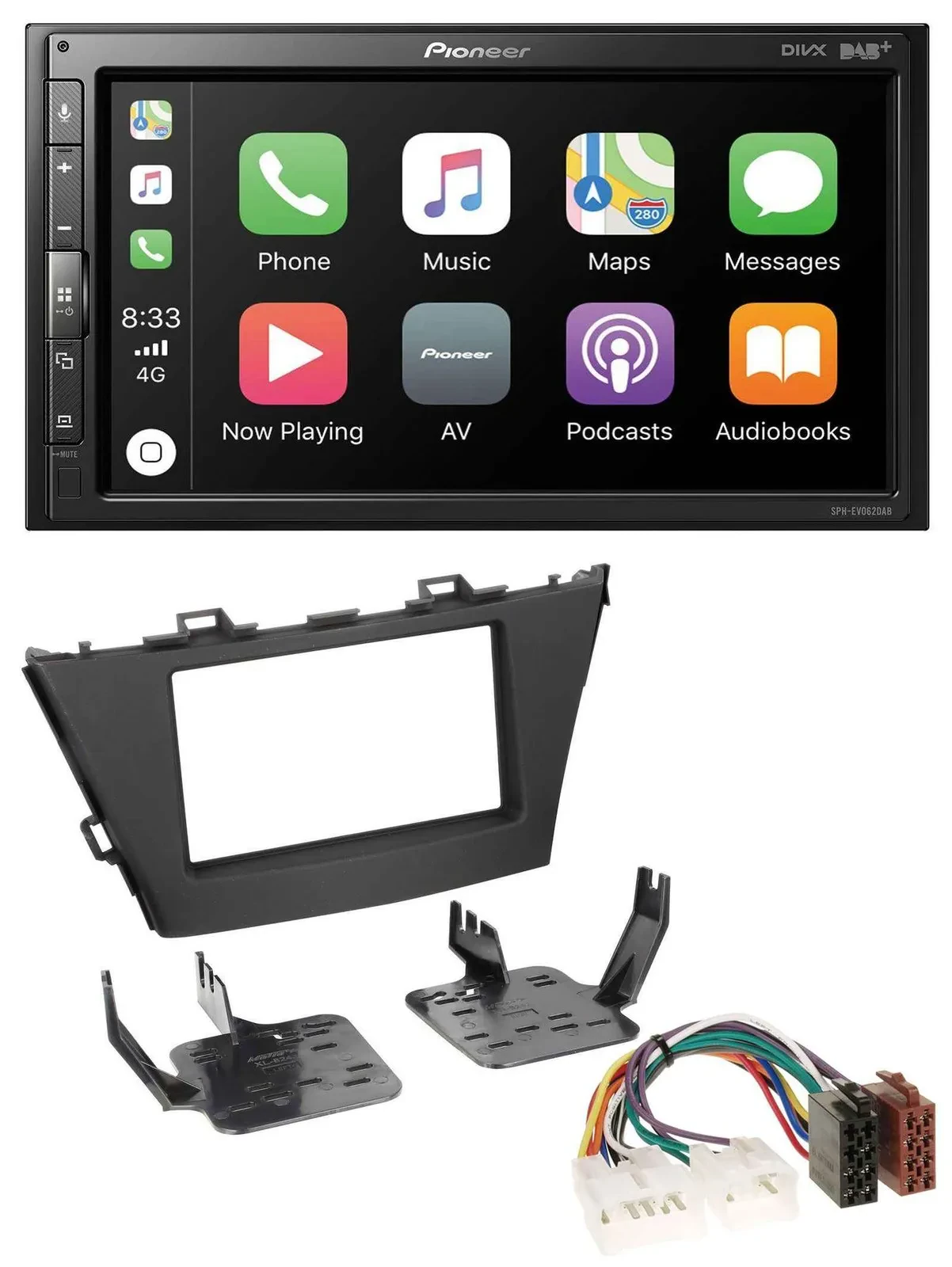 Pioneer USB MP3 DAB 2DIN Bluetooth Autoradio für Toyota Prius+ (ab 2012)