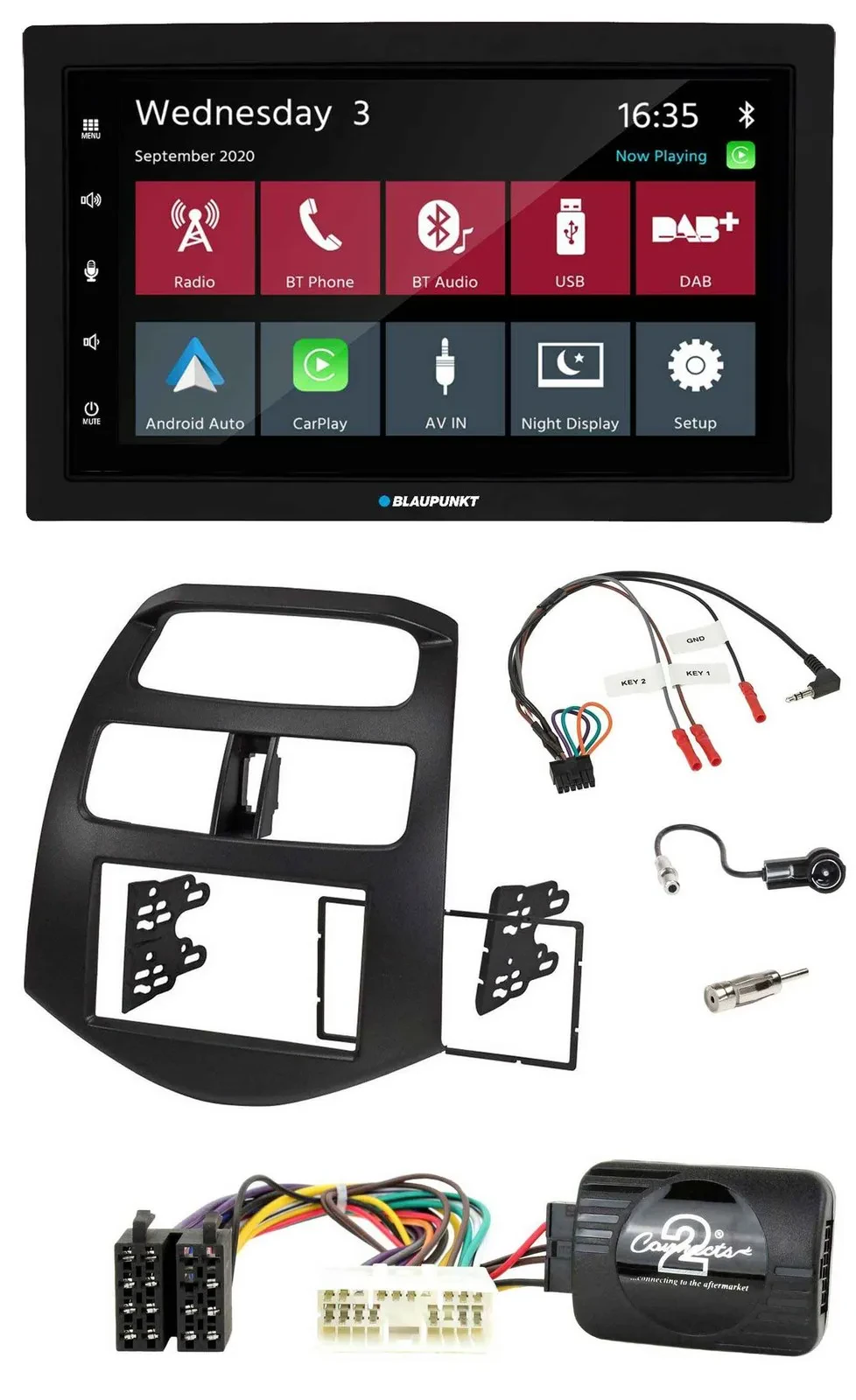 Автомагнитола для Chevrolet Spark (KLM, с 2012) Blaupunkt 2-DIN, DAB, Bluetooth, USB