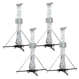 (4) ProX Ground Support Truss Lifting Tower Roof System Top, Sleeve, Outrigge...