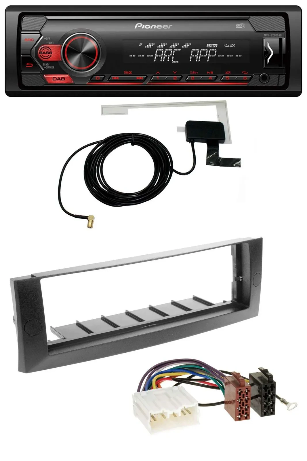 Pioneer 1DIN USB DAB MP3 AUX Autoradio für Mitsubishi Colt (2004-2008)