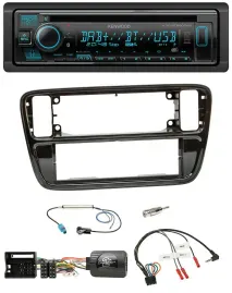 Kenwood Bluetooth DAB CD Lenkrad USB Autoradio für VW Up AA AAN 11-16 Klavierlac