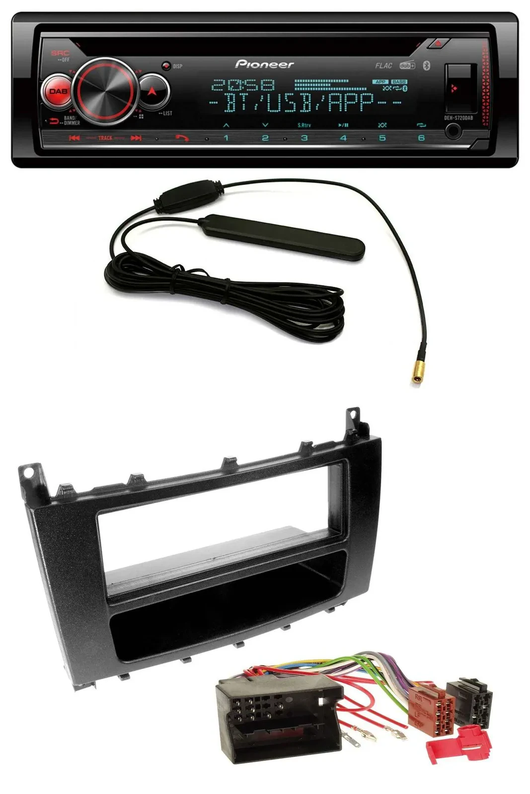 Pioneer USB DAB MP3 Bluetooth CD Autoradio für Mercedes CLK W209 C-Klasse W203