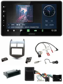 Автомагнитола Kenwood Bluetooth USB DAB для Chevrolet Aveo (с 2011), тёмно-серый