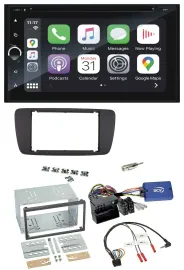 Автомагнитола Blaupunkt 2DIN, Bluetooth, DAB, USB, DVD, управление с руля, для Seat Ibiza (с 2008)