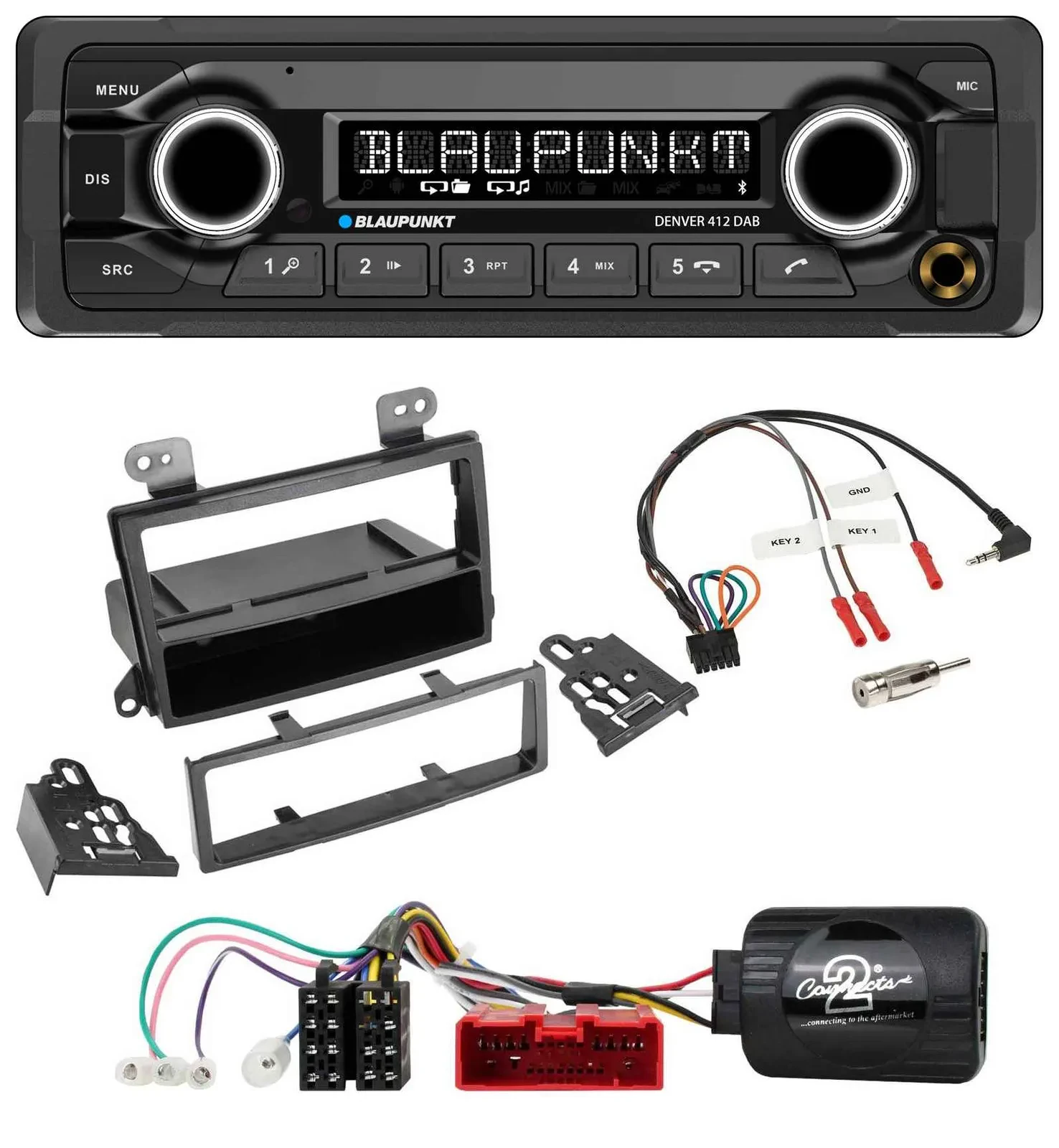 Blaupunkt Bluetooth DAB Lenkrad USB Autoradio für Mazda MPV (2000-2006)