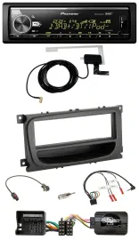 Автомагнитола Pioneer Bluetooth, DAB, USB для Ford Mondeo/S-Max (2007–2014), черная