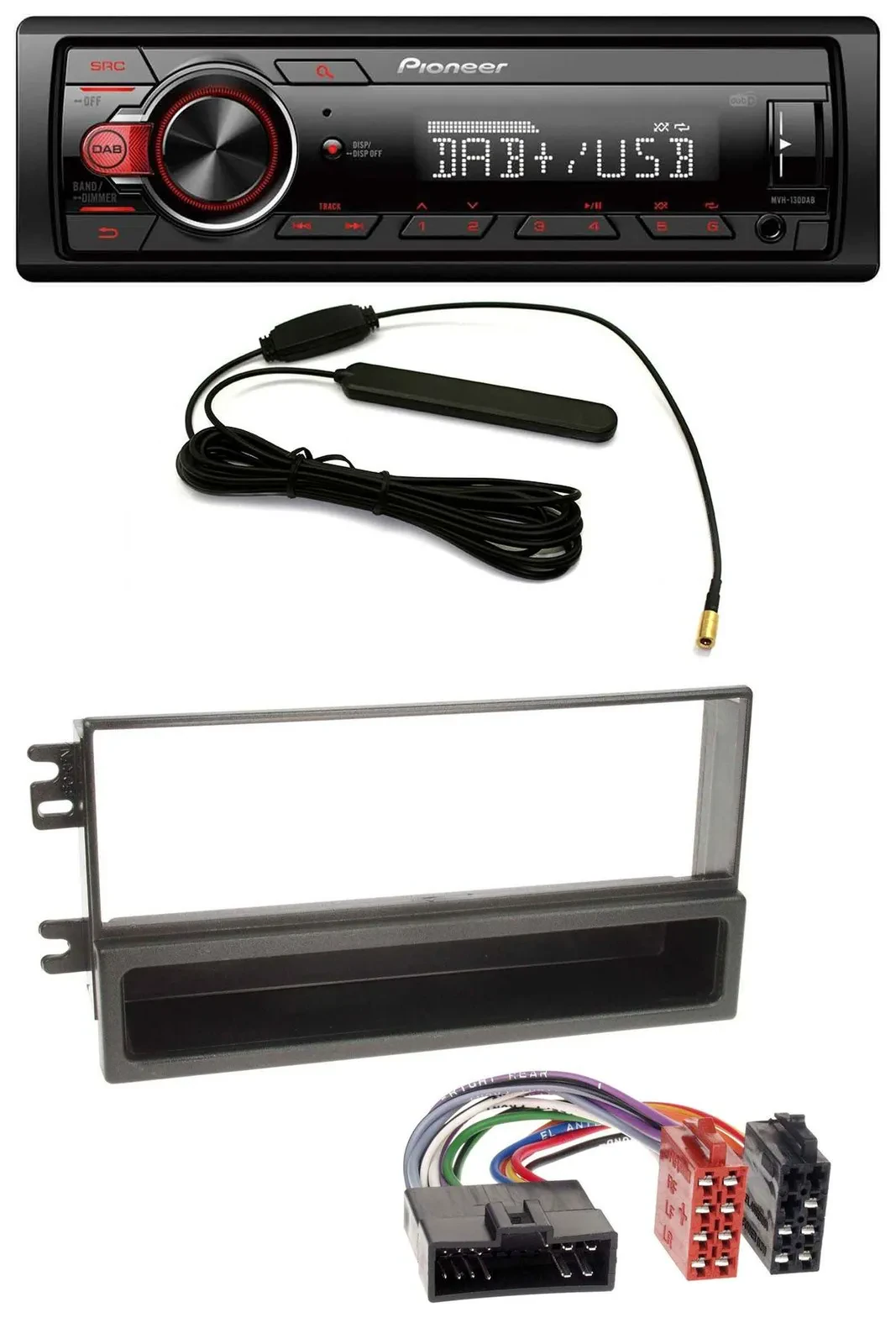 Автомагнитола Pioneer 1-DIN, DAB, USB, AUX, MP3 для Kia Sportage I (2000-2005)