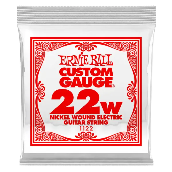 Струна для электрогитары Ernie Ball P01122 Custom gauge, сталь никелированная, калибр 22