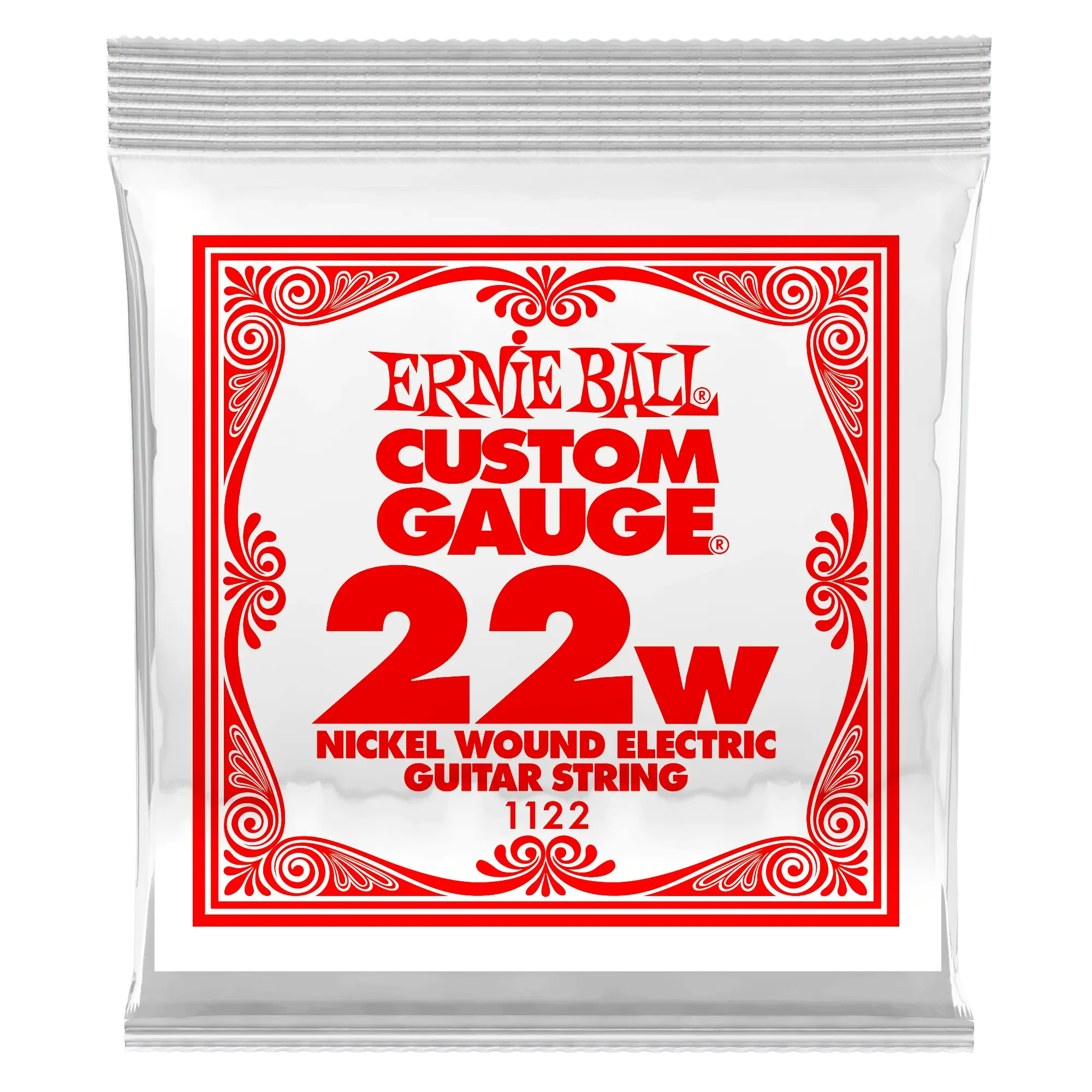 Струна для электрогитары Ernie Ball P01122 Custom gauge, сталь никелированная, калибр 22
