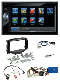 Blaupunkt 2DIN Bluetooth TMC USB Lenkrad SD Navigation für Toyota Aygo 2014-2021